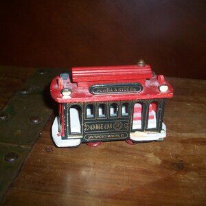 intage Wooden San Francisco Municipal Trolley Cable Car Powell & Hyde Sts. #39